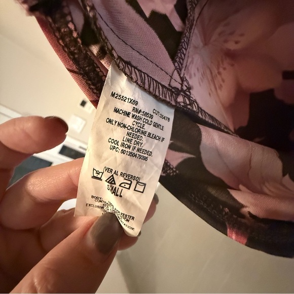 Speechless Women's Y2K Floral Halter Dress in Pink and Brown Size Small Romantic - Picture 5 of 11